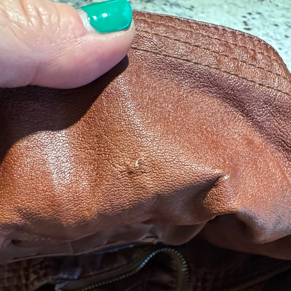 GUESS Women's Rust Brown Faux Leather Moto Jacket - Picture 12 of 13